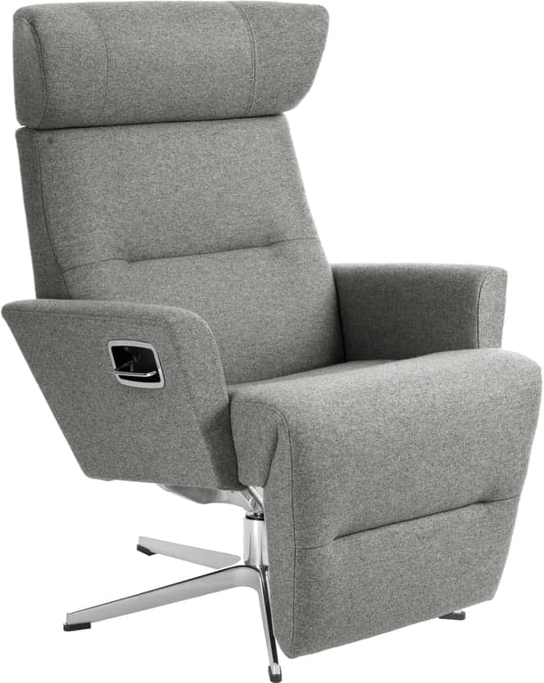 Conform Relieve recliner - Svingfot alu stoff Sheford Light Grey - Produktbilde