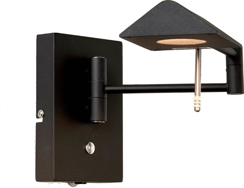 Canton vegglampe - stål, svart - Produktbilde