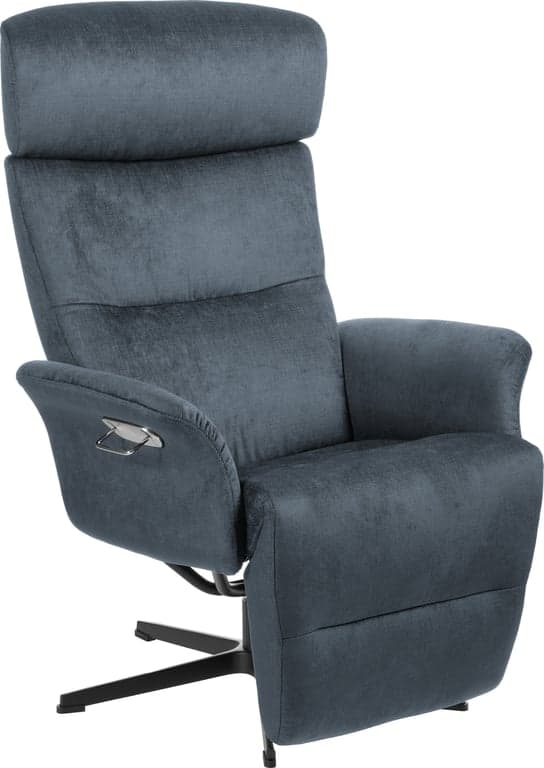 Conform Master recliner - svingfot alu svart stoff Evita blueberry 1373-40 - Produktbilde