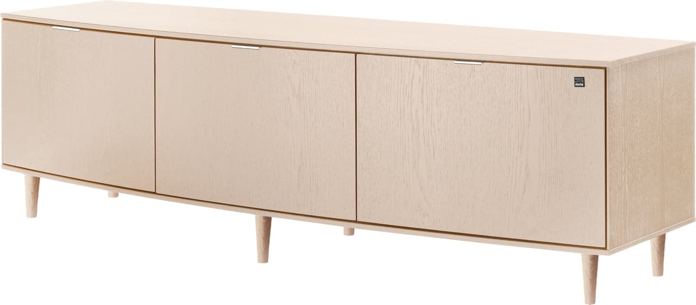 Editions by Skovby TV-benk 421 - 149 x 41, H 45 cm, 3 dører, med Remote-link, hvitoljet eik - Produktbilde