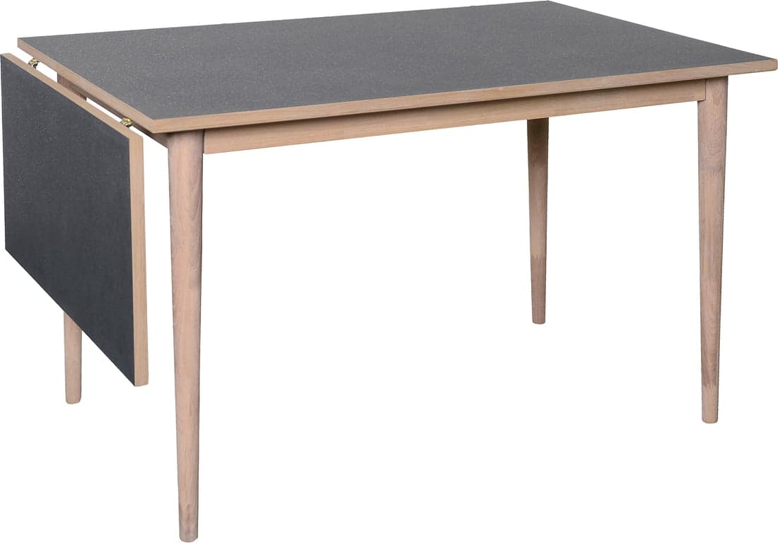 120/160, H75cm eik hvitolje/laminat plate