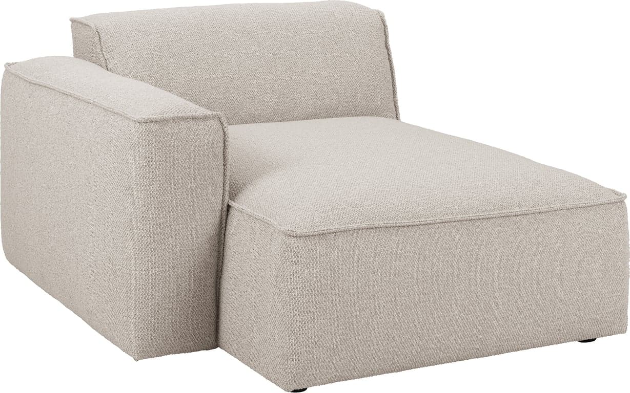 Prime Lux sjeselong med arm venstre - stoff Taffie Thule 422/11 beige - Produktbilde