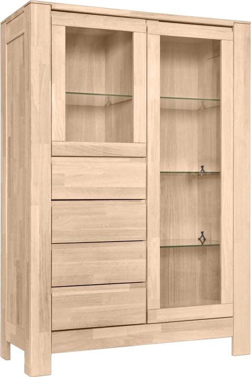 95 x 41, H 140 cm, hvitoljet heltre eik