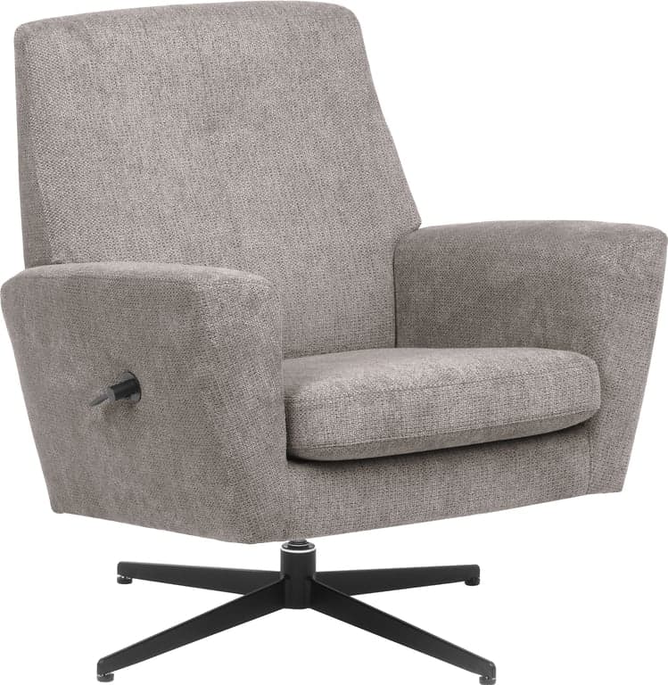 Bilde av Choice loungestol m/regulering (stoff Mino 10 Liver, svingsokkel sortlakk)