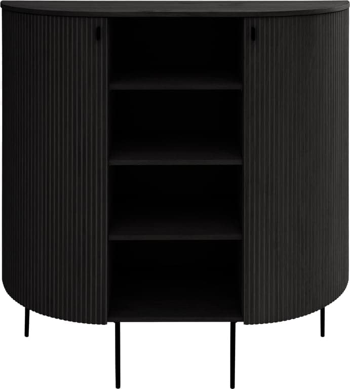 120 x 40, H 123 cm, svartlakkert