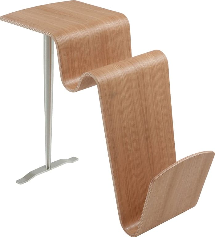 Conform Funco bord 62 x 31, H 53 cm - Eikefinér og børstet metall - Produktbilde