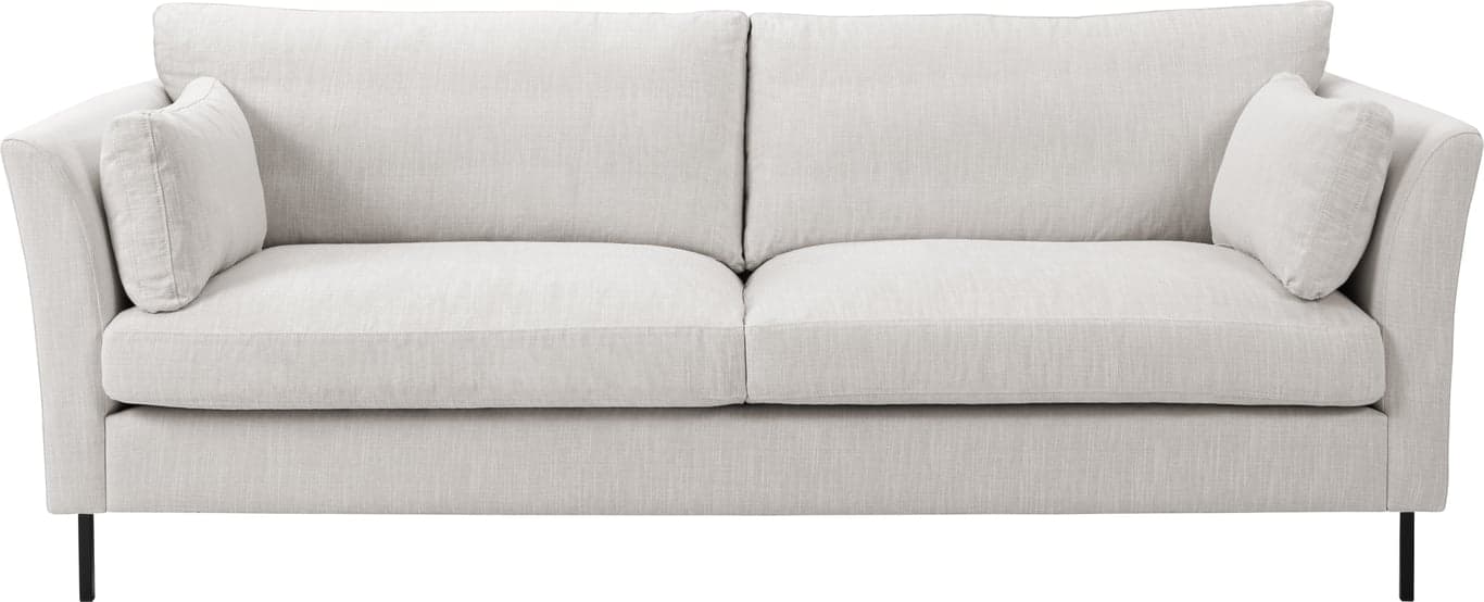 Modulsofa. 3 seter i stoff Lava uni, armlene W5, med duntopp.