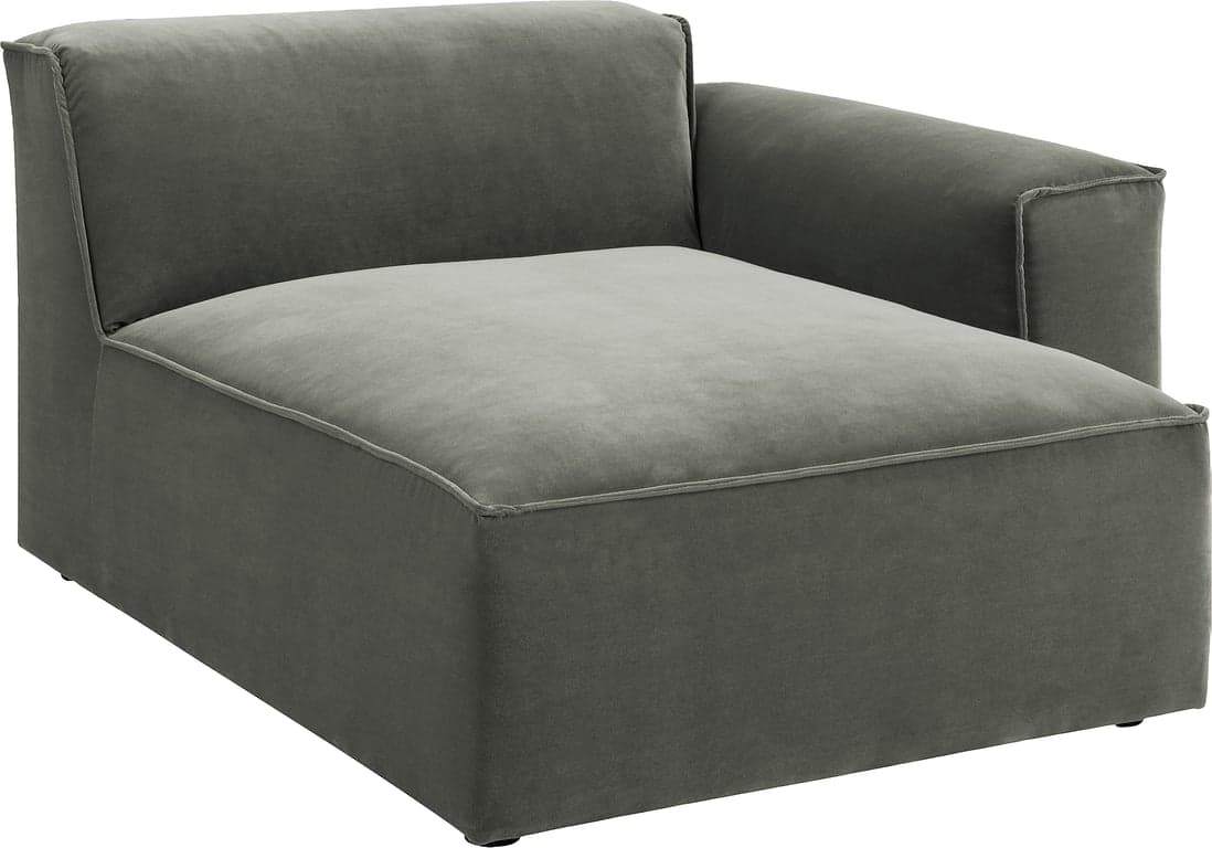 Prime Lux sjeselong med arm høyre - stoff Royal 70 Dark green - Produktbilde