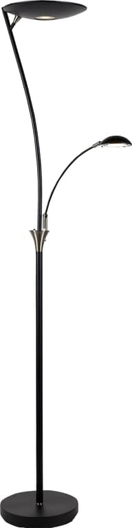 Nora gulvlampe - svart/stål 25+5W LED dimbar - Produktbilde