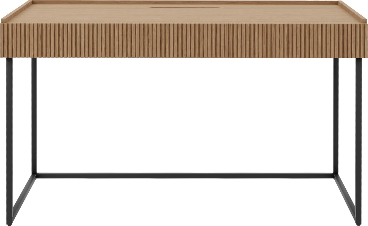 130 x 55, H 76 cm, m/metallben, lys naturoljet
