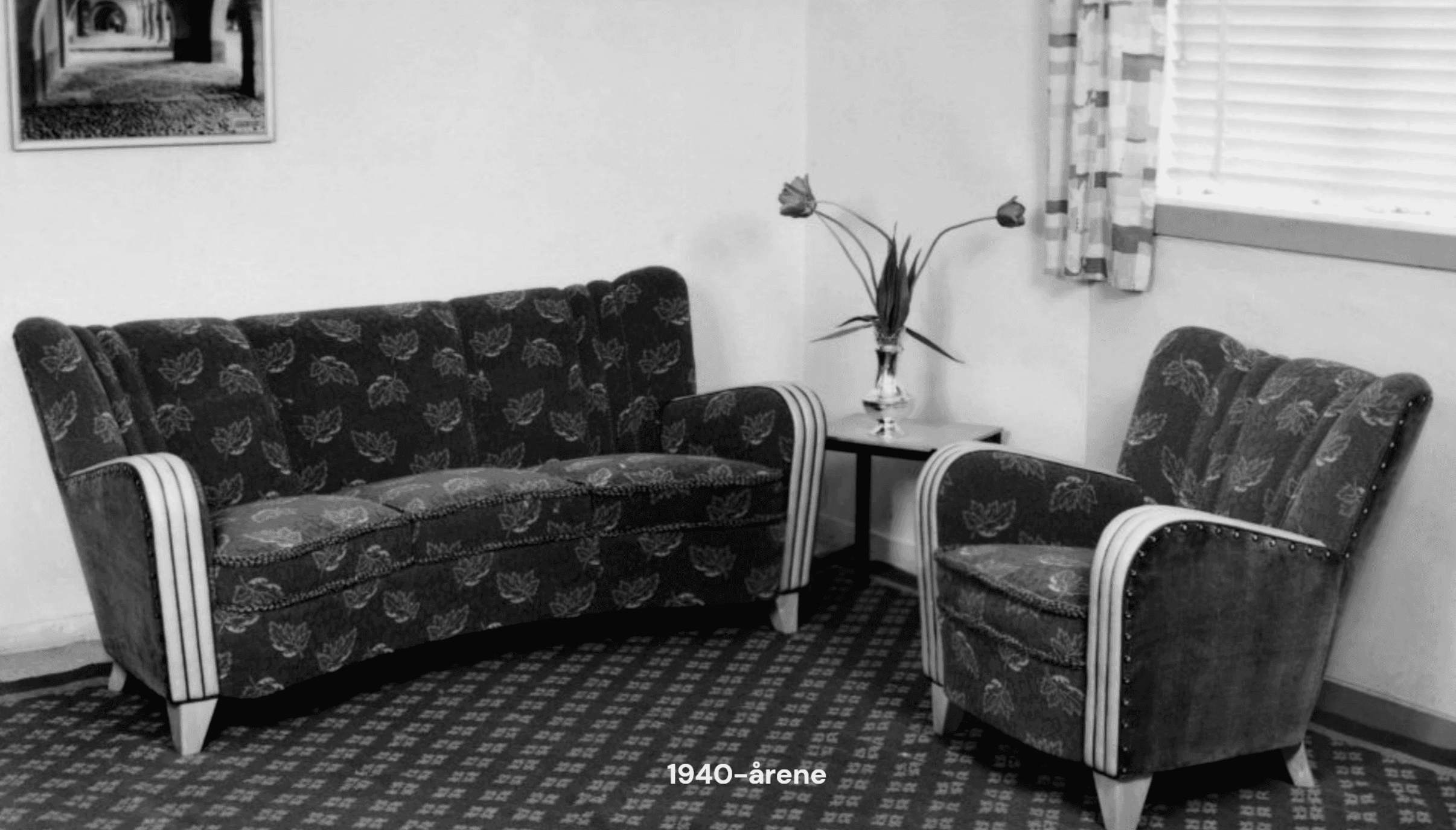 Hjellegjerde sofa i 1940 årene
