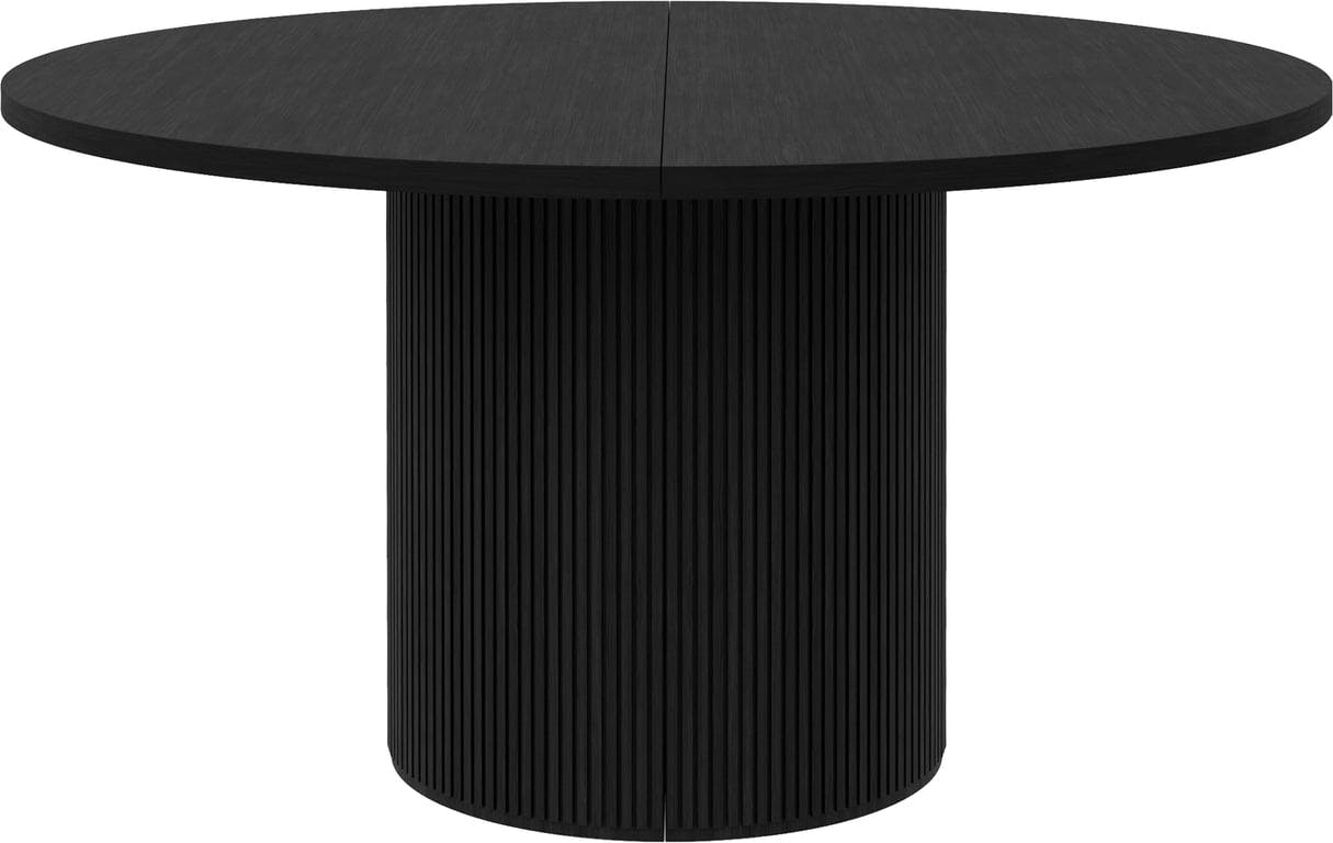 $Bilde av Linea spisebord rundt Ø 138 cm  (m/uttrekk, svartlakkert)