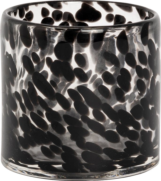 Bilde av Lama telysholder (glass sort leopard 10x10 cm)