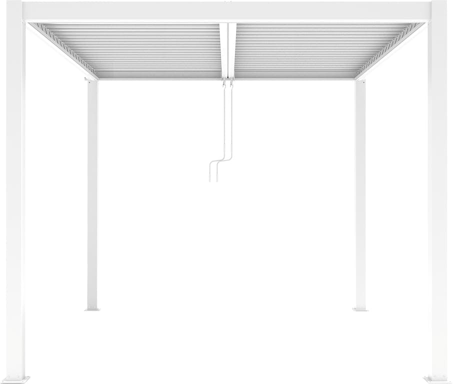 Bilde av Pergola 3x3 meter m/LED-lys   (Pergola med tak, hvit H230 cm)