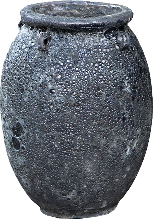 $Bilde av Nikolaos blomsterurne svart stor (Ø 40 cm H 54 cm keramikk)