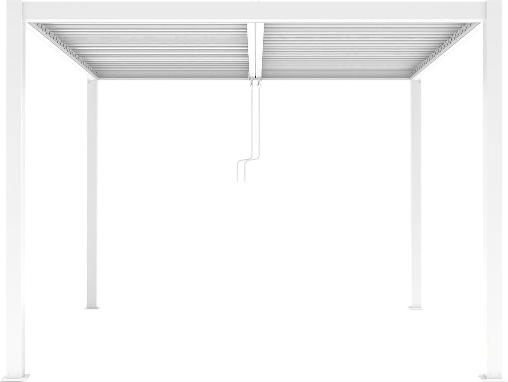 Bilde av Pergola 3x4 meter m/LED-lys   (Pergola med tak, hvit H230 cm)