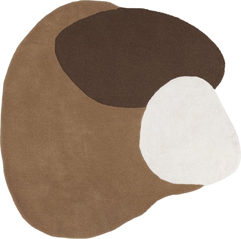 $Bilde av Eldon teppe (Ø160 cm, hvit/brun)