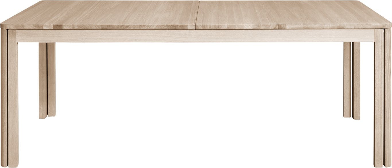 $Bilde av Editions by Skovby spisebord 25 heltre eik (200-356x100 cm, massiv hvitoljet eik, inkl. 3 innleggsplater (plass til 6))