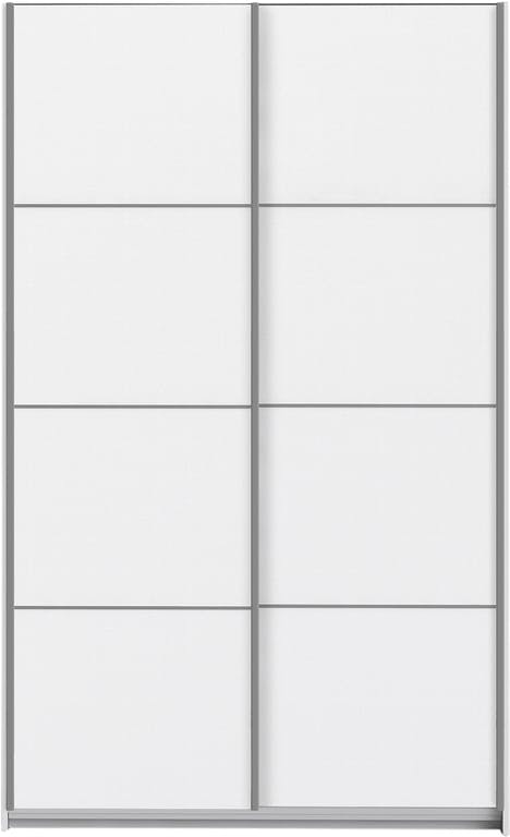 $Bilde av Verona skyvedørsgarderobe hvit, B122 cm (B122 cm Hvit/hvit)