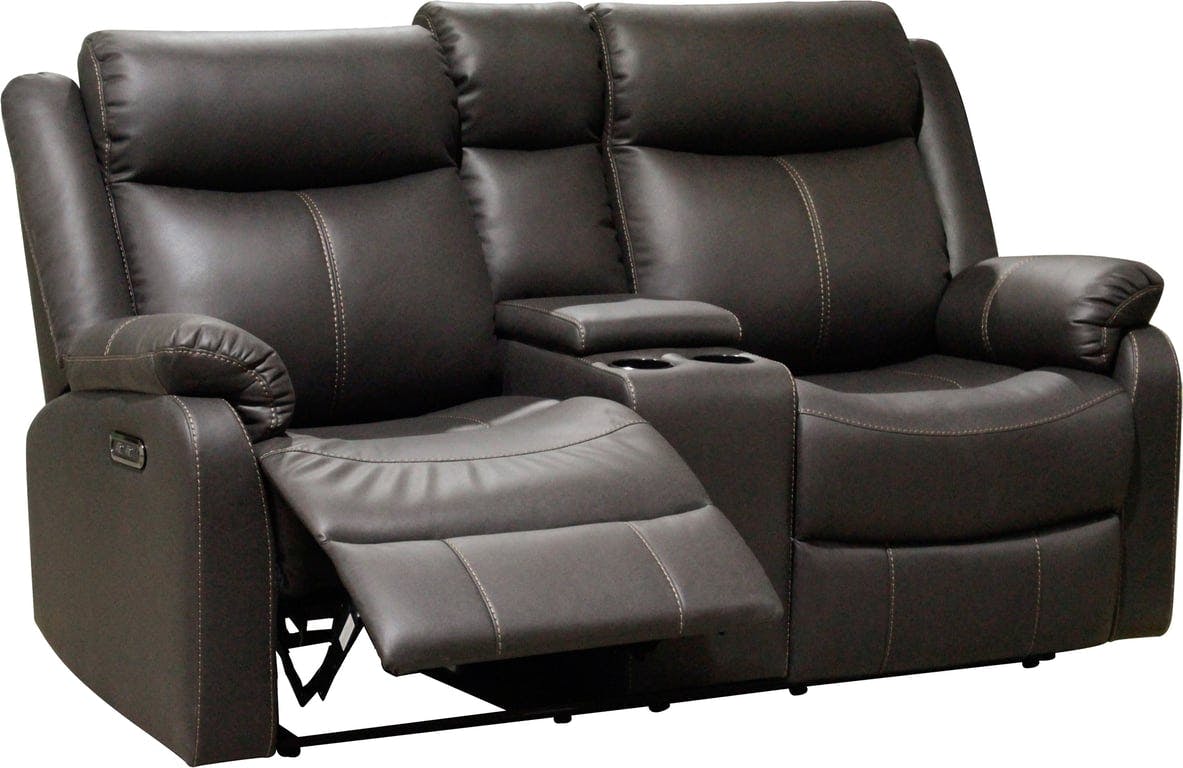 $Bilde av Jackson 2-seter reclinersofa med midtkonsoll (Elektrisk, mørk brun mikrofiber)