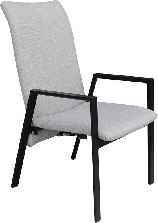 $Bilde av Abel recliner stol (Sort aluminiums ramme, mikset olefin og textilene trekk og med hurtigtørkende skum på innsiden. Med trinnløs justering av rygg.)