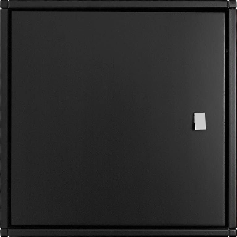 Bilde av Square nattbord (oppsett 73 nattbord u/ben 1 dør sort malt MDF)