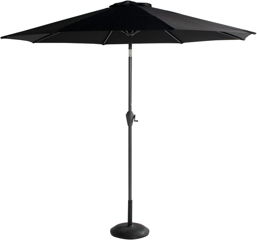 $Bilde av Sun Line parasoll (Parasoll i fargen svart, med høyde på 270cm med sveiv og tilt. Aluminiumsstang Ø38mm. 8 Stålspiler på 12x18mm. Polyesterduk på 200g m2.)