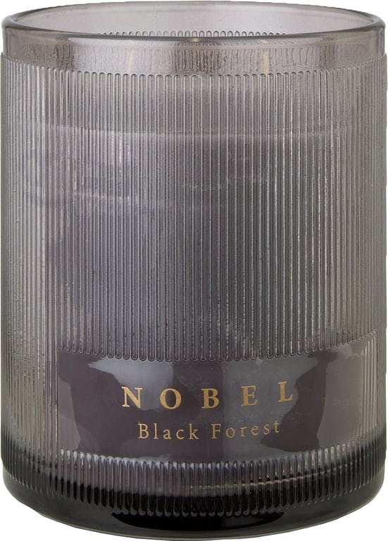 Bilde av Nobel duftlys (svart, Black Forest 11x11x13 cm, glass, duftolje)