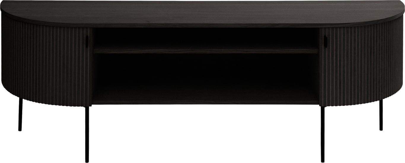 Bilde av Linea buet tv-benk (nr 4 B180 cm, svart)