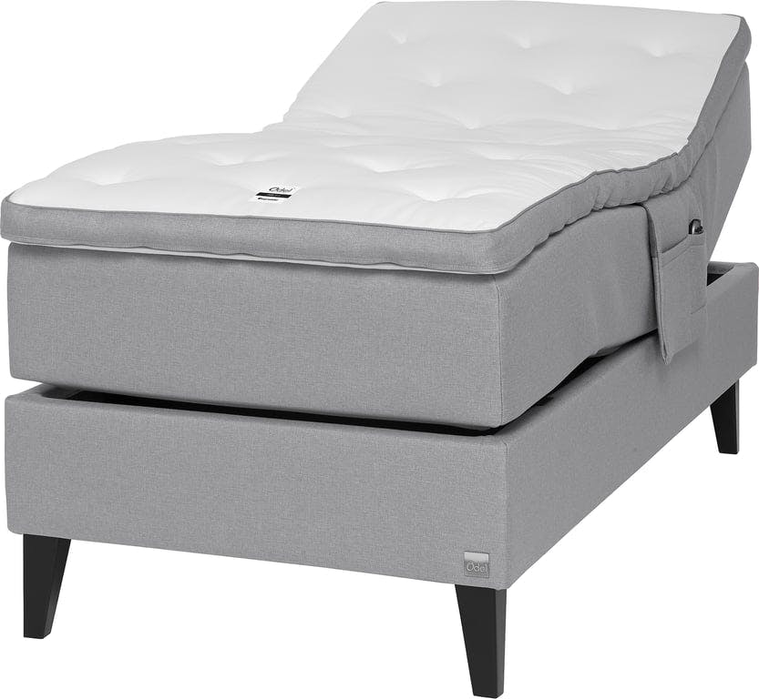 $Bilde av Odel Tind regulerbar seng 90x200 (Dis lys grå, M, m/Odel 65 Eksklusiv overmadrass og ben)