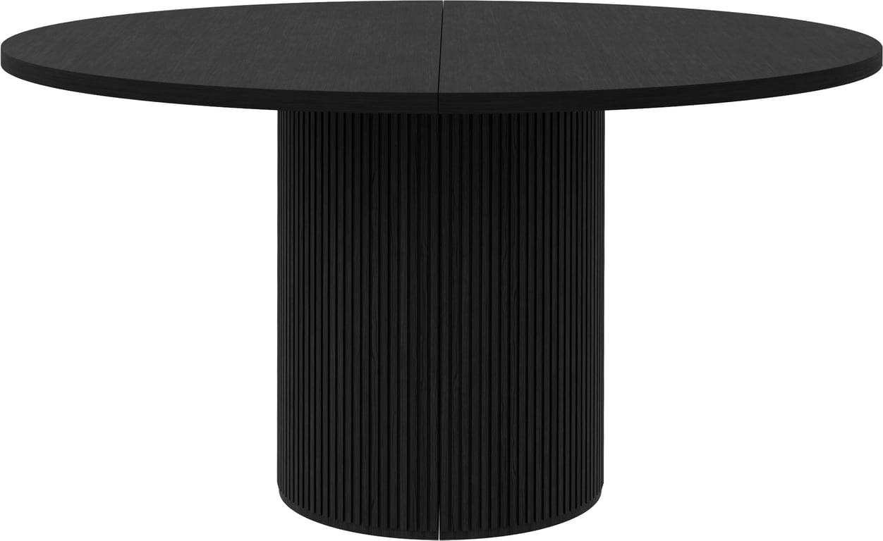 $Bilde av Linea spisebord rundt Ø 120 cm (m/uttrekk, svartlakkert)