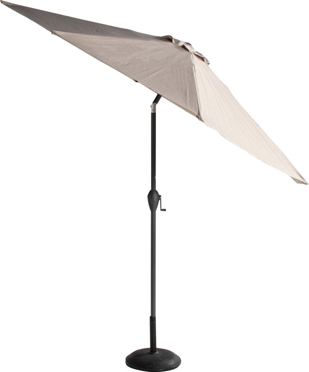 $Bilde av Sun Line parasoll (Parasoll i fargen taupe, med høyde på 270cm med sveiv og tilt. Aluminiumsstang Ø38mm. 8 Stålspiler på 12x18mm. Polyesterduk på 200g m2.)