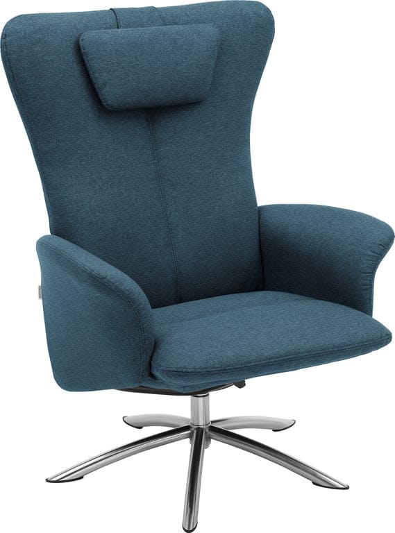 Bilde av Wilmer høy stol (Tubesokkel, stoff Ocean)
