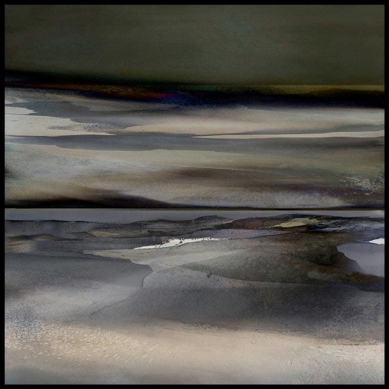 Bilde av Canvas Aquarelle I (113x113 cm)