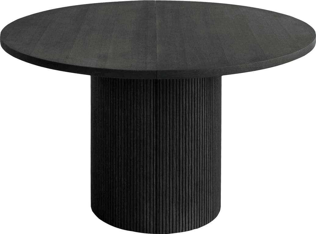 Bilde av Linea spisebord Ø120 cm (m/uttrekk, sort)