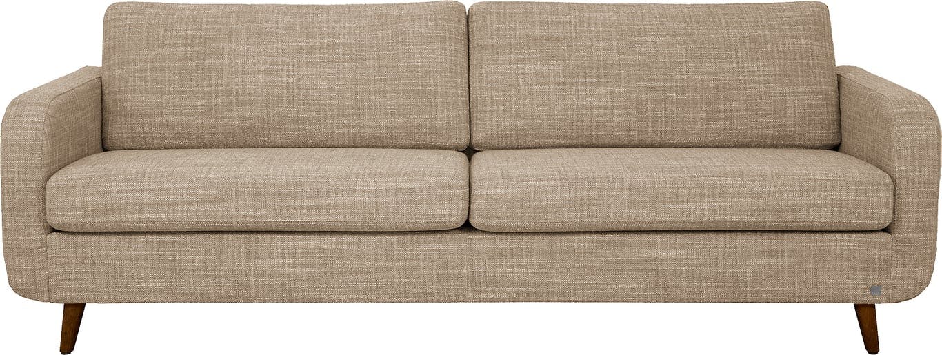 $Bilde av Din Stordal 3,5 seter sofa (Modulsofa. 3,5 seter med 2 seteputer i stoff Dolomiti, armlene O, med dype seter og softe puter i rygg. eikeben H13 cm.)