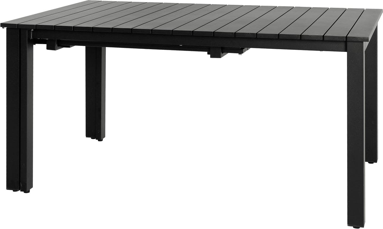 Bilde av Iowa spisebord med uttrekk (150/284x93 H74,5 cm, sort pulverlakkert aluminium)