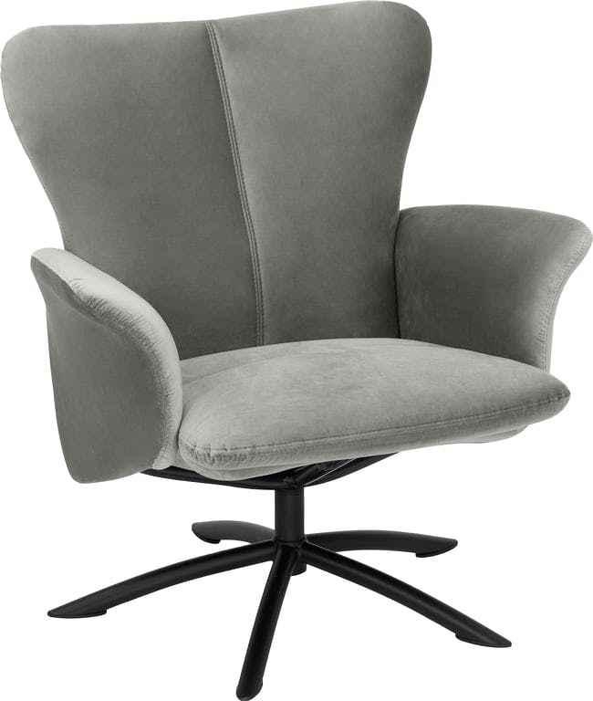 Bilde av Wilmer lav stol (Tubesokkkel sort, stoff Mirage)