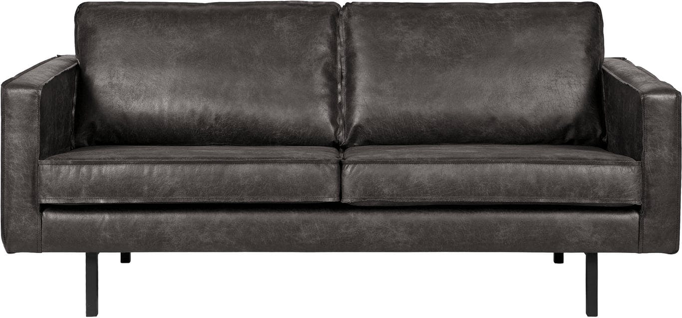 $Bilde av Rodeo 2,5-seter sofa (svart, 70% lær, 30% polyester)