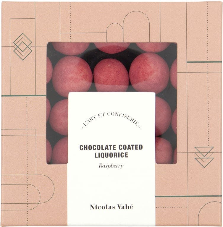 $Bilde av Nicolas Vahé sjokolade med lakris og bringebær (163 g)